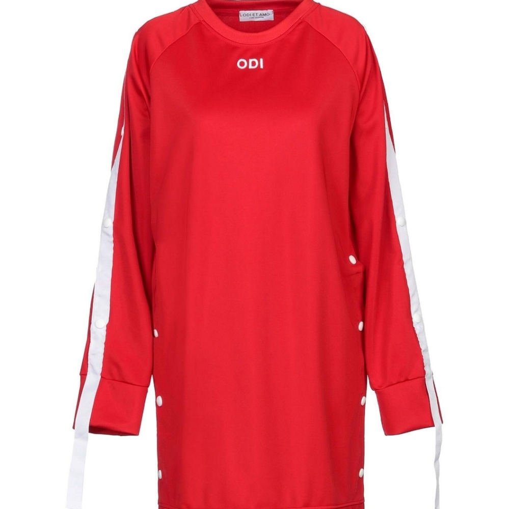 RED "ODI" JERSEY DRESS w/STRAPS🍬❣